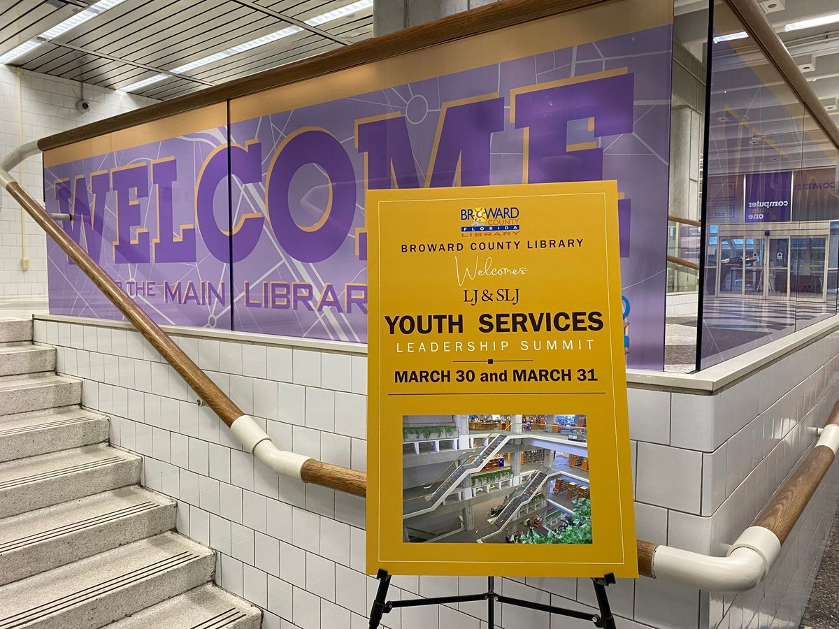 BrowardLibrary's tweet image. We are excited to welcome the LJ &amp;amp; SLJ Public Library Youth Services Leadership Summit to the Main Library today!  #SLJSUMMIT @LibraryJournal @sljournal