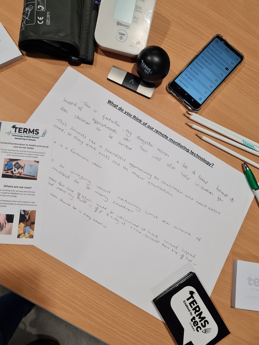 Thank you <a href="/croesyschool/">Croesyceiliog School</a> for supporting us with TERMS! we captured our first lot of parental feedback and wow! It was very positive 😁 

<a href="/AlkaSashin/">Alka Ahuja MBE</a> <a href="/teccymru/">Technology Enabled Care Cymru</a> <a href="/OllieJon/">Ollie John</a> <a href="/RCPsychWales/">Coleg Brenhinol y Seiciatryddion</a> @davewilliams2 @oggsky <a href="/thewelshyarab/">Sara Khalil</a>