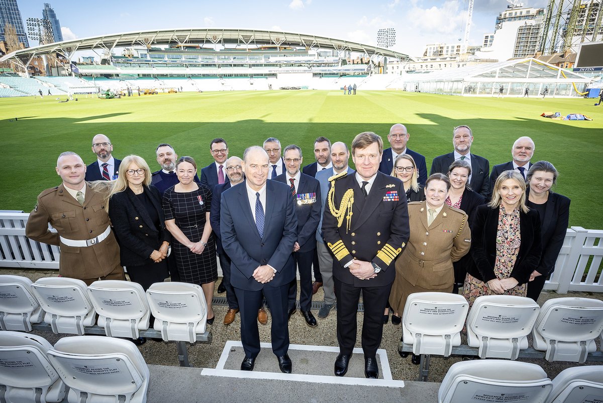 compassgroupuk's tweet photo. At a celebratory event at The Oval, Robin Mills, Managing Director and the First Sea Lord, Admiral Sir Ben Key KCB CBE, Royal Navy co-signed the Armed Forces Covenant. @DRM_Support 
https://t.co/79Fsf1lqhb

#TeamCompass https://t.co/mx16gG23Ce