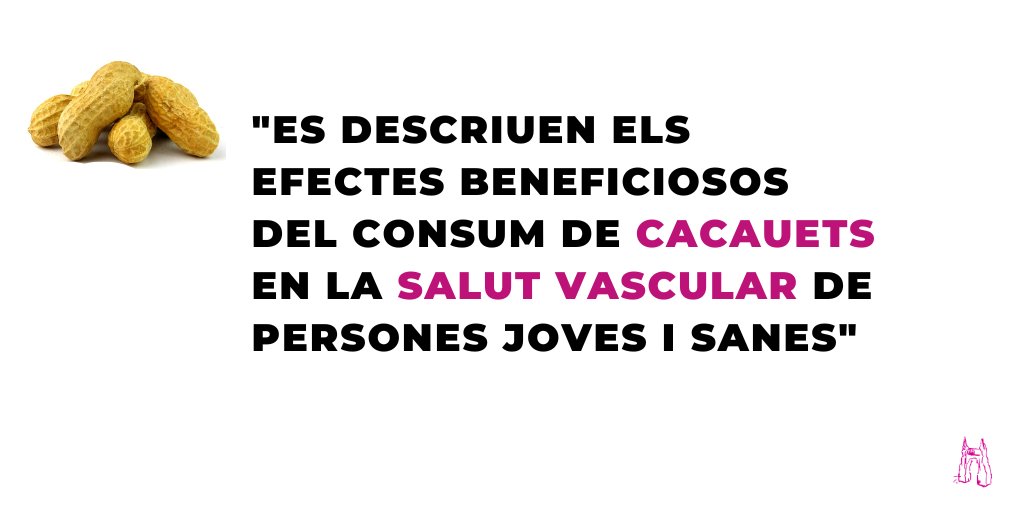 👉 ja.cat/cacauet
#RecercaUB | 🥜 El consum de #cacauets podria tenir un impacte beneficiós en la salut vascular de joves sans. Considerada una fruita seca, té un alt contingut en àcids grassos, proteïnes, fibres i polifenols.

@UniBarcelona  @insa_ub   @CIBER_OBN