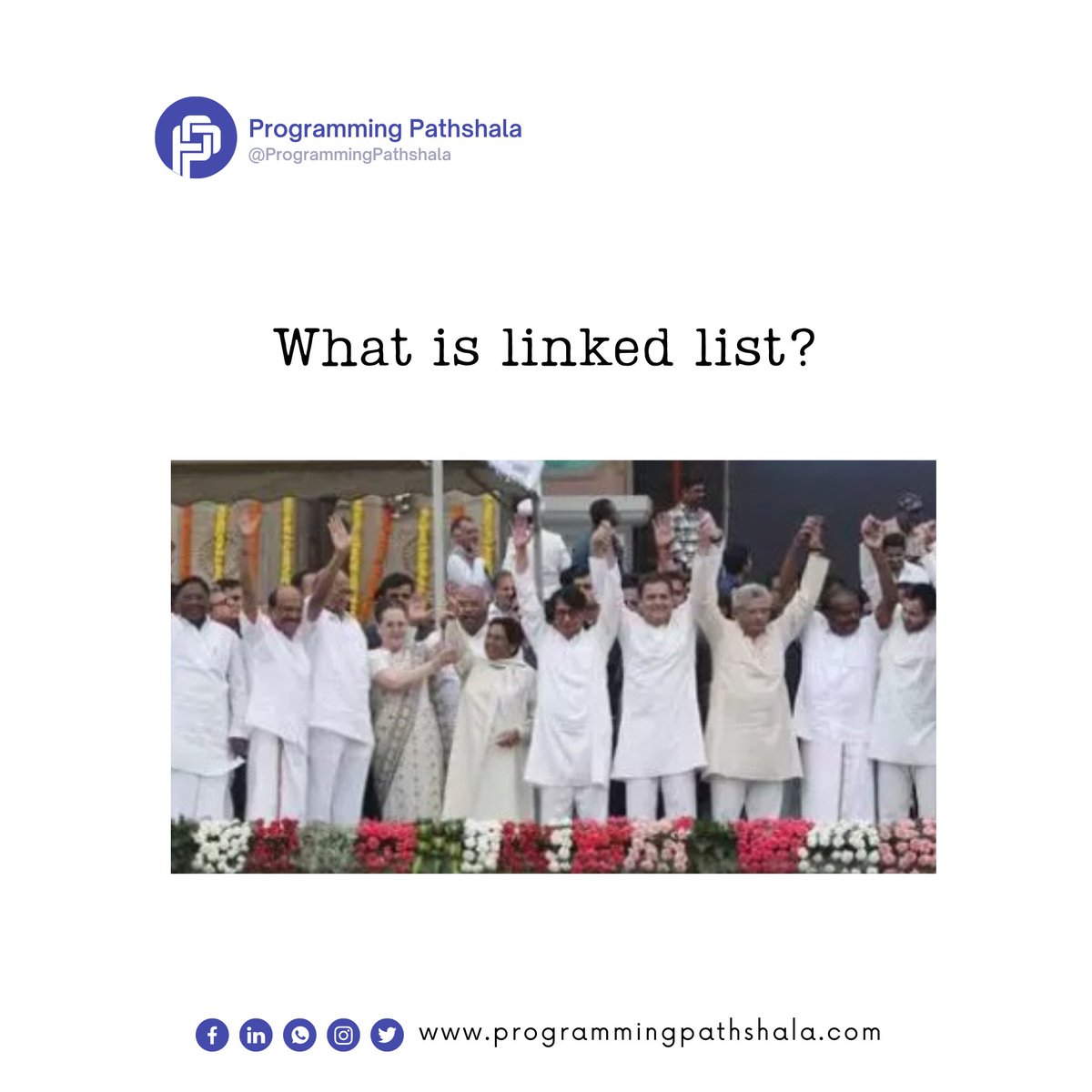 hello_PPa's tweet photo. Let's learn Linked List with the help of an example. 

#LinkedListMemes #ProgrammingHumor #DataStructuresAndAlgorithms #TechieJokes #CodeHumor #ProgrammingMemes #CodingLife #GeekHumor #SoftwareDevelopment #ProgrammerProblems https://t.co/ME2Jg0ndlC