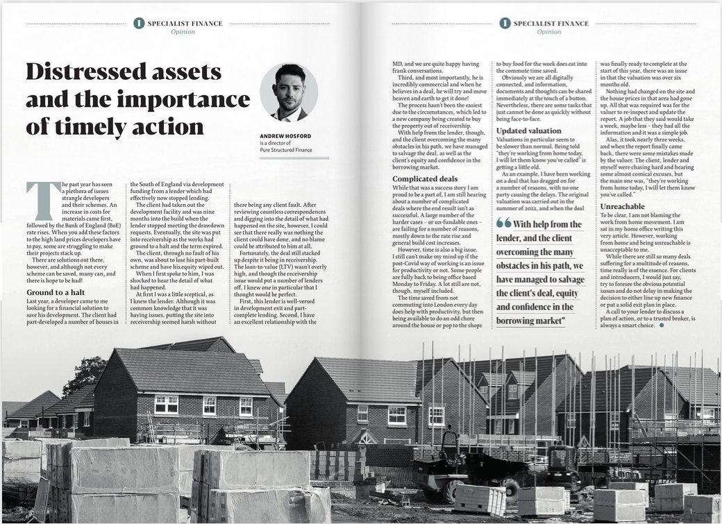 Pure Structured Finance (@purestructured) on Twitter photo Another month, another fantastic feature in the The <a href="/IntermediaryUK/">The Intermediary</a> !
Andrew discusses distressed assets and the importance of taking timely action.
You can read the article here on page 68-69, as well as the rest of the magazine:
lnkd.in/gDATmm7i
#finance #development Another month, another fantastic feature in the The <a href="/IntermediaryUK/">The Intermediary</a> !
Andrew discusses distressed assets and the importance of taking timely action.
You can read the article here on page 68-69, as well as the rest of the magazine:
lnkd.in/gDATmm7i
#finance #development