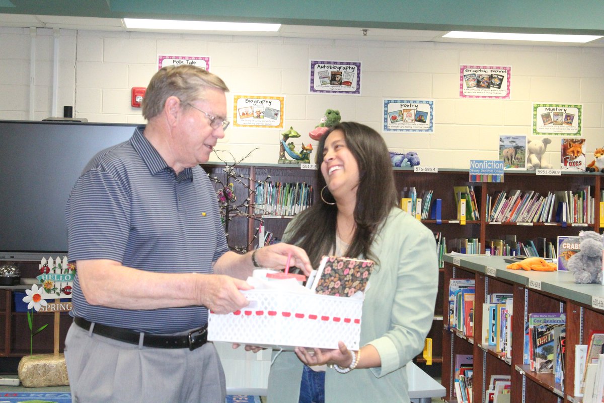 We are so thankful for our Partners in  Education. Zion Baptist is always taking care of our teachers &amp; students. They just awarded our Teacher of the Year, Mrs. Escorza, $500 in gifts. #ncssbethebest #toty #partnersined