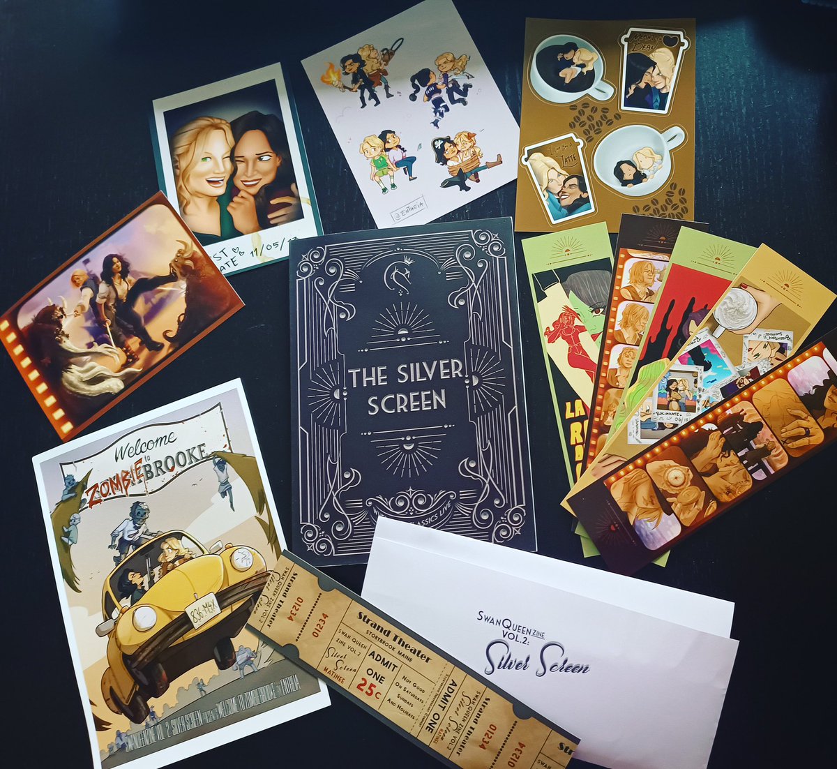 Super happy with this delivery. #swanqueenzine made with love and filled with awesomeness <a href="/SQzine/">Swan Queen Zine</a> great way to keep the love going.