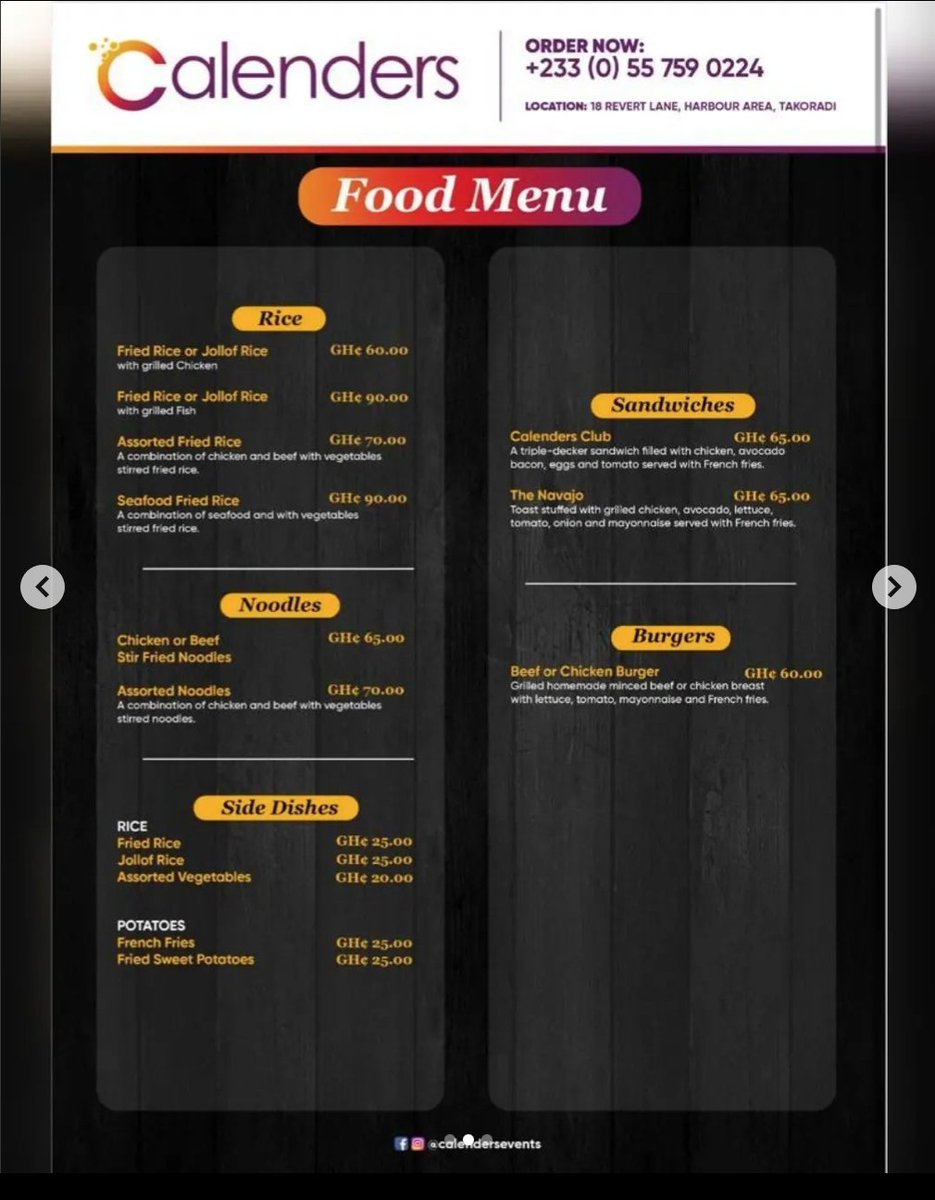 CalendersEvents's tweet photo. FOOD IS READY!!! ππππ±π¨βπ³
Feast your eyes on our delicious menu! From savory starters to indulgent desserts, we've got something for everyone. Come dine with us and savor every bite.
#Foodie
#RestaurantMenu
#DeliciousEats
#CalendersBarNLounge
#CalendersEvents
#Takoradi https://t.co/eK8THhGQ03