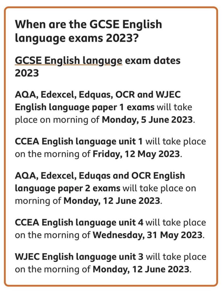 GCSEsimplified's tweet photo. As we approach the summer series for 2023, here are the key dates for #EnglishLanguage and #EnglishLiterature exams for the major boards
@Team_English1 @EnglishWales
#GCSEsimplifed https://t.co/WlKpcFtCJ8