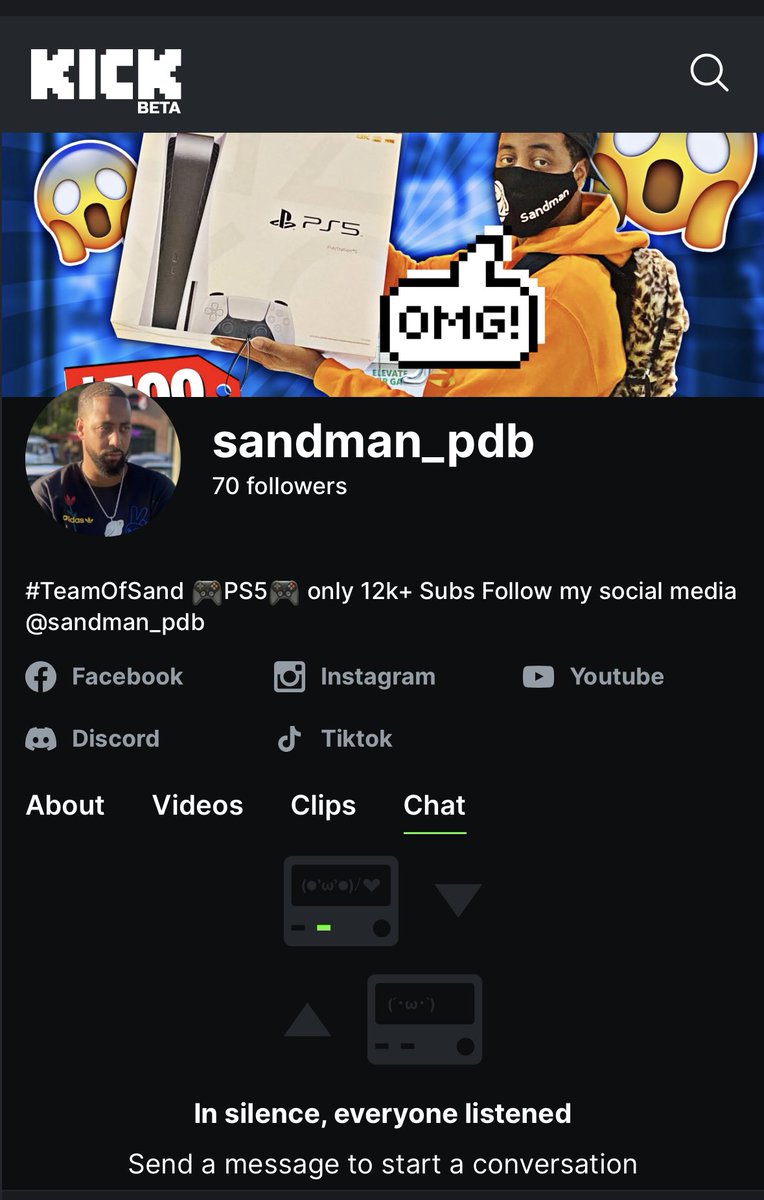 SandMan_PDB's tweet photo. 5 more followers 👀👀 #kick RT https://t.co/W1ANk1e4SD