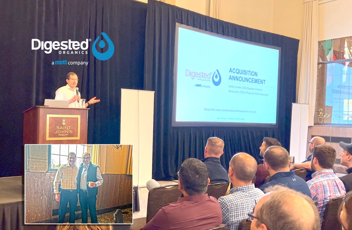 Digested Organics Announces Acquisition by Mott Corporation

Digested Organics is excited to announce that we’ve been acquired by Mott Corporation. See full press release here: digestedorganics.com/mott-corporati…