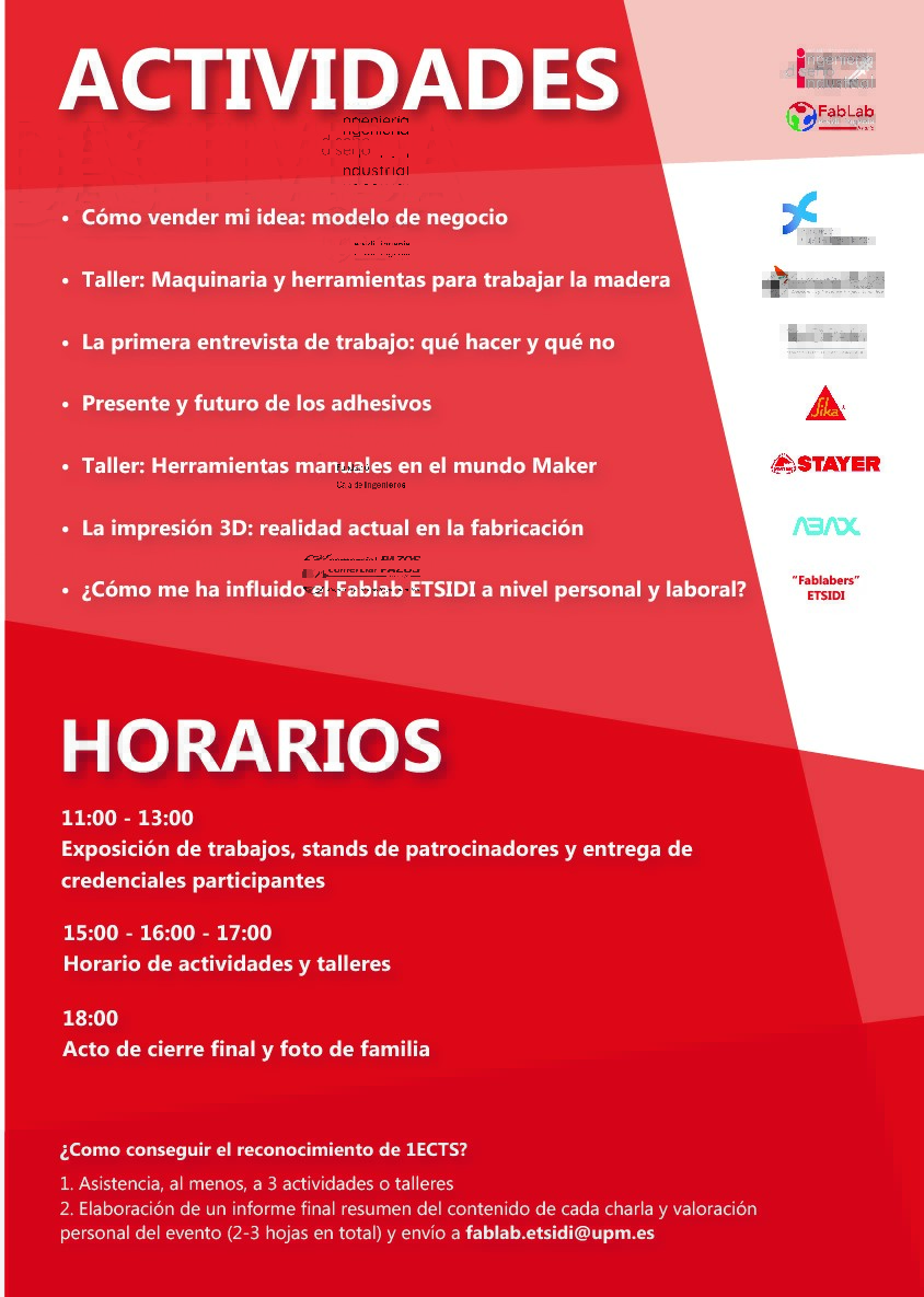 ETSIDI_UPM's tweet photo. 📢 EVENTO FABLAB ETSIDI DAY, para toda la comunidad de @La_UPM, 21 de abril de 2023 en la #ETSIDI, con motivo del 7º aniversario del @FablabEtsidi ,#SomosUPM #FamiliaETSIDI @ICarrilloRamiro  @osantossopena
@daetsidi  
https://t.co/uwJk4NW2lL https://t.co/usEauFkGTQ