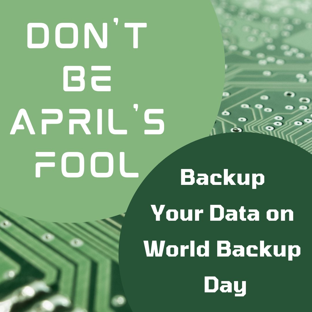 i3business's tweet image. Don't let a data disaster be your April Fool's prank! Backup your data with us on March 31st. #AprilFools #WorldBackupDay #BackupYourData #BCDR