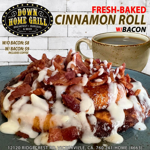 downhomegrill's tweet photo. Fresh baked in-house every morning.
#cinnamonroll #freshbaked #americanrestaurant https://t.co/vHn4IzdDfh