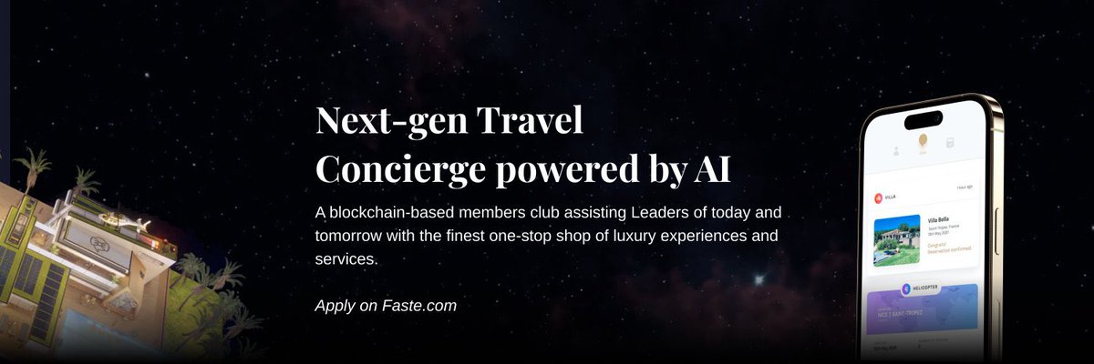 fasteofficial's tweet photo. Next-Gen Travel Concierge powered by AI 👀
Apply on https://t.co/kGOcCSwfhC
.
.
.
#concierge #services #worldwide #ai https://t.co/Q5cAbQH1H5