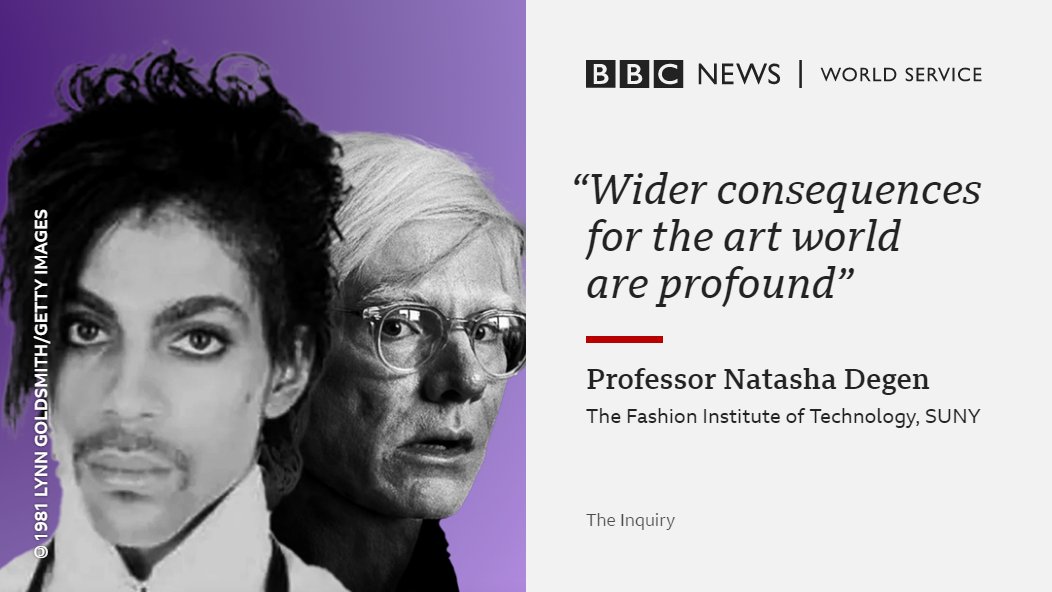 Why are #AndyWarhol 's portraits of #Prince Ƭ̵̬̊ before the US Supreme Court? Find out here on this week's episode of the Inquiry: bbc.co.uk/sounds/play/w3… Our expert witnesses this week are: @ellamfeld, @EstelleLovatt, @copyrightlately & Prof. Natasha Degen from @FIT