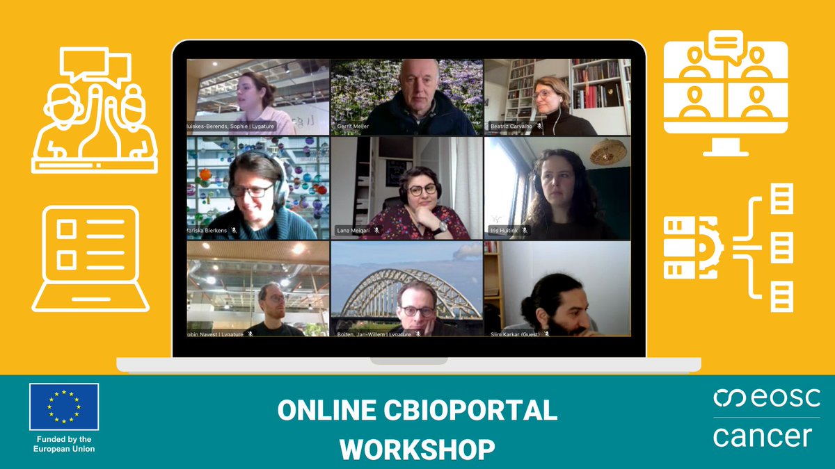 EOSC4Cancer's tweet photo. Exciting news! @EOSC4Cancer hosted a @cbioportal Workshop for cancer researchers to explore multidimensional #genomics data sets. Over 50 participants attended, including members from CAN.HEAL,@uncan_eu and others. #cancerresearch #genomicsdata #EOSC4Cancer #Bioinformatics https://t.co/qyedcBdS2o