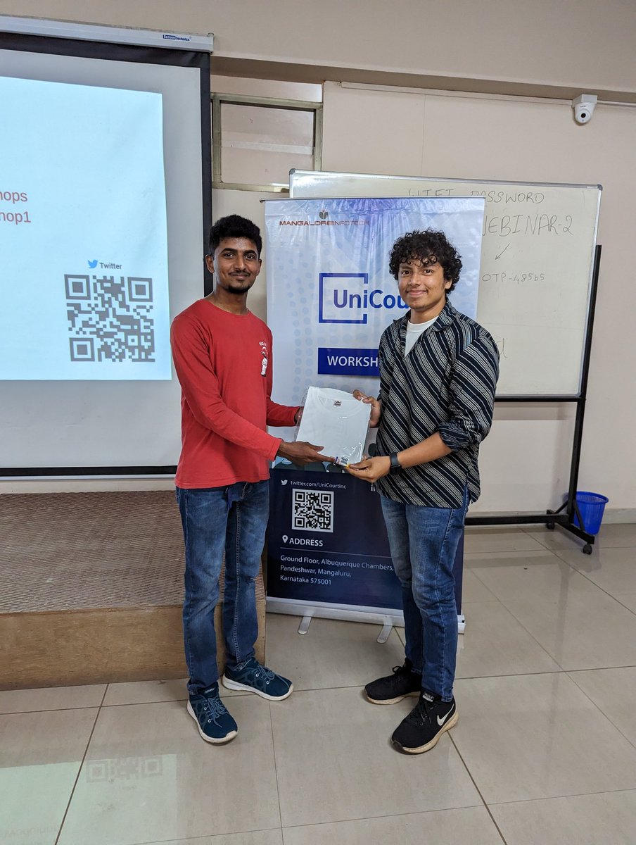 johndudex's tweet photo. @UniCourtInc conducted the #AnalyticsWorkshop1 in @SJEC_Mangaluru today. 
Topics covered included #Git #Docker and how they improve developers productivity. 

#NoMoreButItWorksOnMyMachine

More to come #StayTuned 
@AgentT30 @JovelCardoso @pshenoymi @Shreeshk44 https://t.co/ybHhCUlgqe