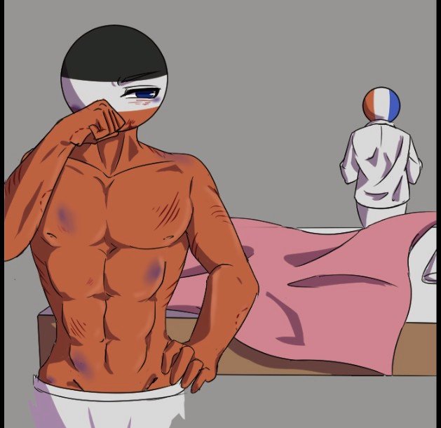 Lakeast_'s tweet photo. German Empire x French Third Republic
⬛⬜🟥 x 🟦⬜🟥
Don't sleep in the enemy's house.
#countryhumansnsfw 
#CountryHumans 
Training.
My hand hurts. I need a break. https://t.co/mTH3UKxFnT