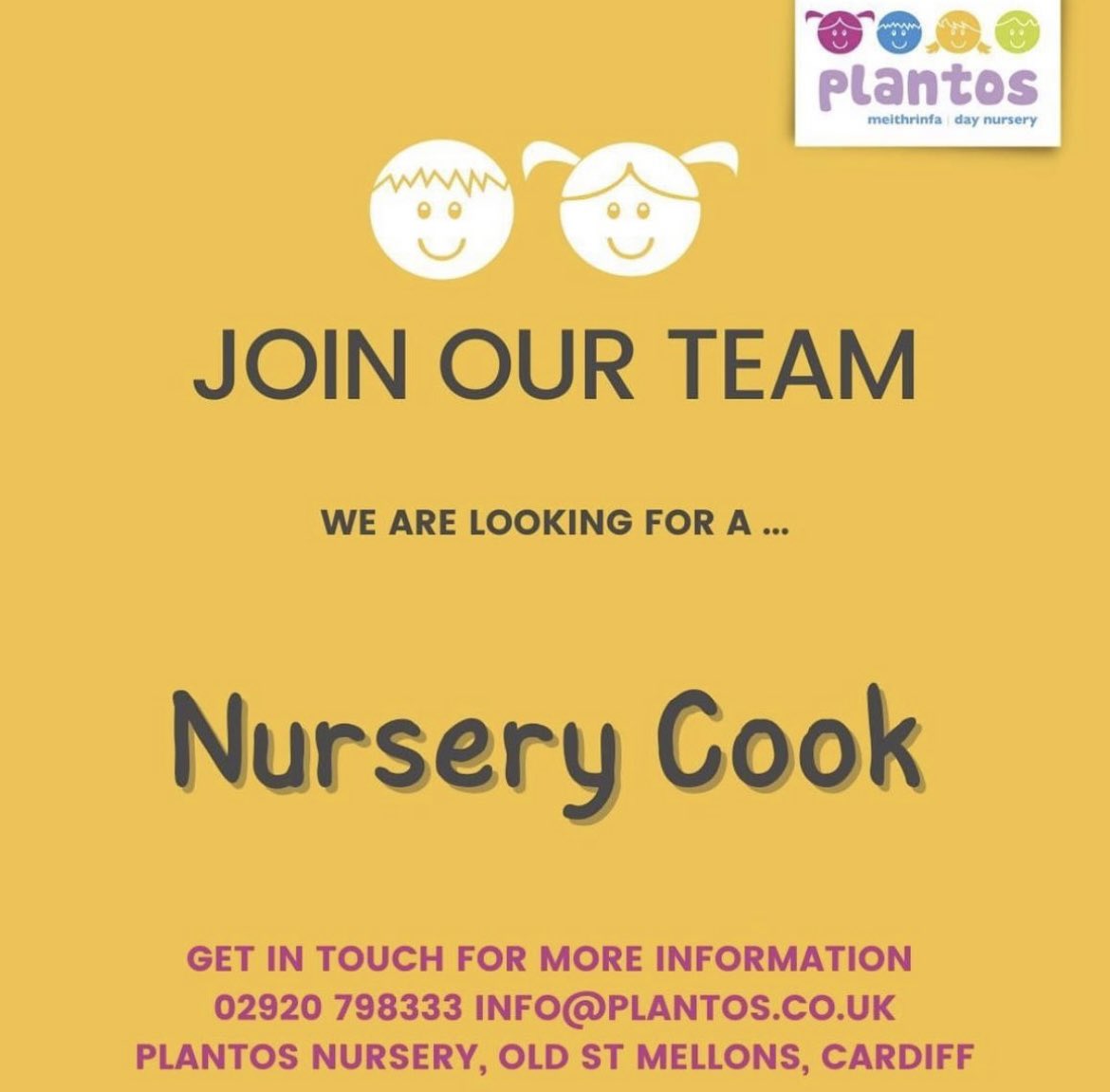 PlantosNursery's tweet image. @WeCareWales @CdfHealthySch #cookvacanciescardiff #cookjob #cooknursery #cardiffnurseryjob