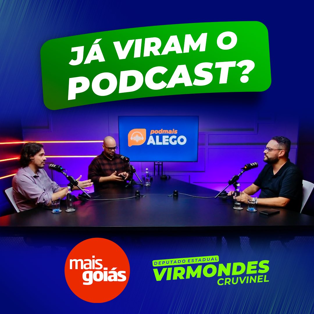 Virmondes's tweet photo. VOCÊ TAMBÉM É FÃ DE PODCAST? 👍

🎙️Vem ouvir a nossa entrevista pro PodMais Alego, um bate-papo muito importante sobre os rumos da política em Goiás. 

Ouve lá  e conta pra gente o que você achou! 👇

https://t.co/ZkjjNQCJj7

#podcast #maisgoias #depvirmondes https://t.co/5iyXv0C8of