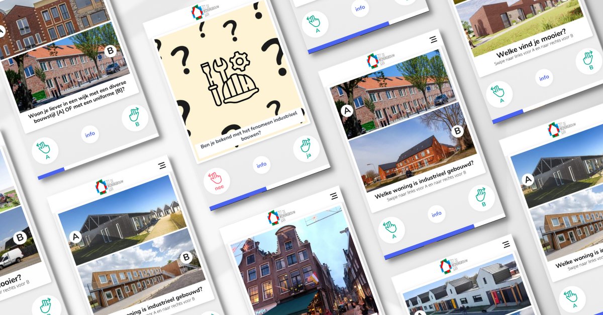Zie jij in één oogopslag het verschil tussen een traditioneel gebouwde woning of een huis dat in de fabriek is geproduceerd? Met SWIBO (Swipe Industrieel Bouwen) kun jij je kennis testen! Ga swipen en laat je informeren én verrassen. 👉 zetdewoningbouwaan.swipocratie.nl