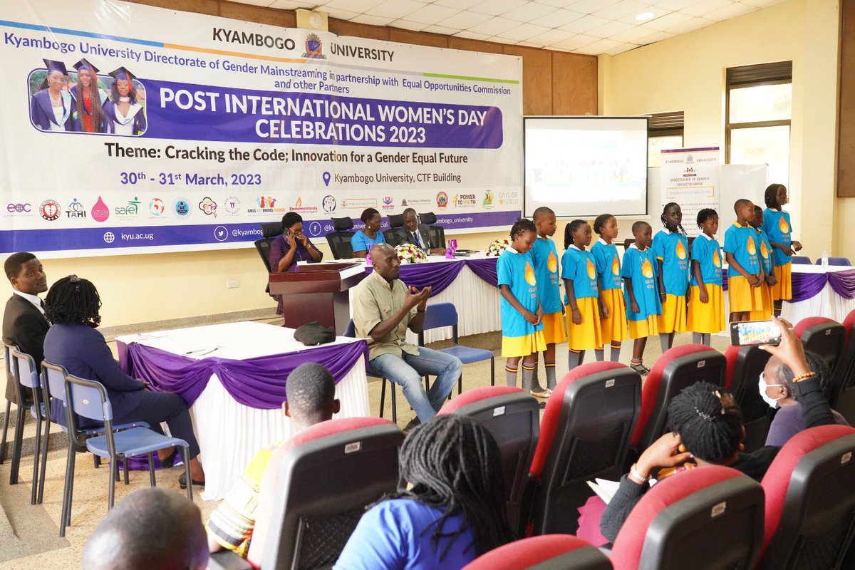 powertoyouthug's tweet photo. We are part of the Post-International Women's Day celebration under the theme "Cracking the Code: Innovation for a Gender Equal Future taking place in Kyambogo. The event is being held at the University's CTF building and has been organized by Kyambogo University.
#DigitAGirl https://t.co/njzCr5lgCO