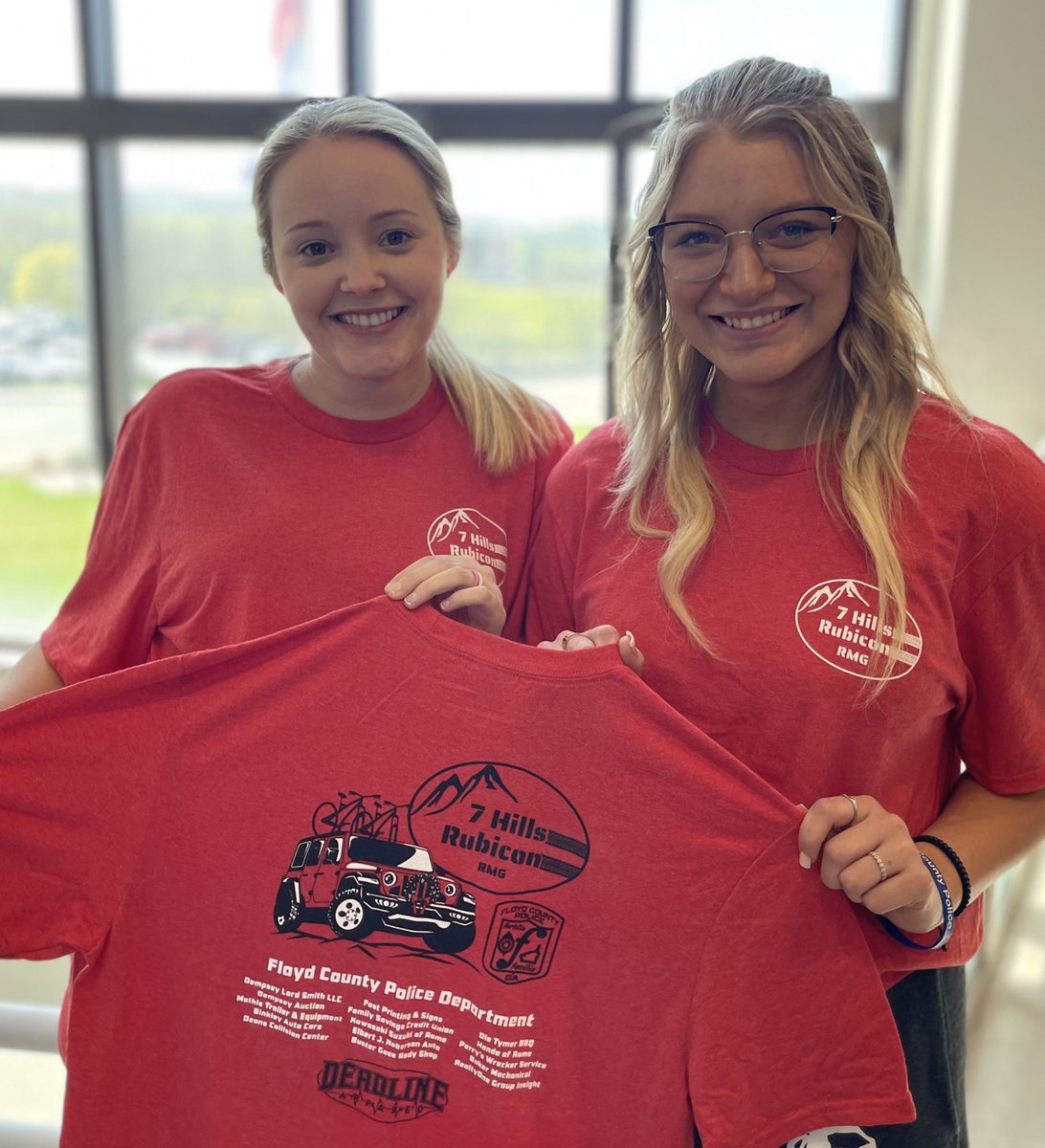 FloydPolice's tweet photo. Our Jeep festival 7 Hills Rubicon is rolling up fast! Our t-shirts are in and everyone who pre-registers for the April 15 event gets a tshirt. 🔹 All proceeds benefit our Christmas bicycle program called Santa Bike Patrol. $20 donations for sizes small to 3x https://t.co/bOWrjn9V3J