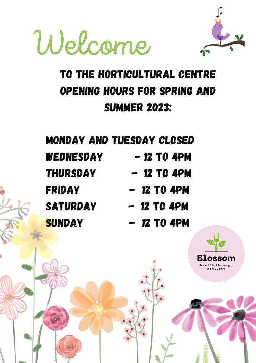 New Spring/summer opening times for the horticultural centre in Wythenshawe Park @parks_great