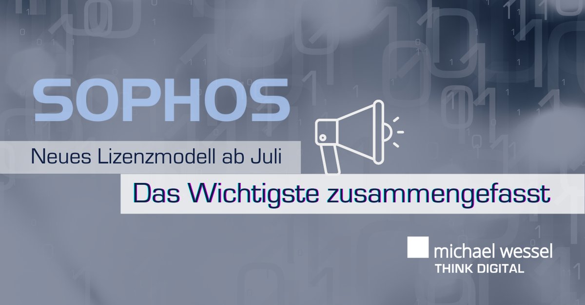 michael_wessel's tweet photo. Ab dem 01.07.2023 tritt eine Anpassung des Lizenzmodells von @Sophos in Kraft.
Alles über die anstehenden Änderungen können Sie hier nachlesen:
🪶  https://t.co/oA97Mo1DeE
#cybersecurity #firewall https://t.co/SK45102Psy