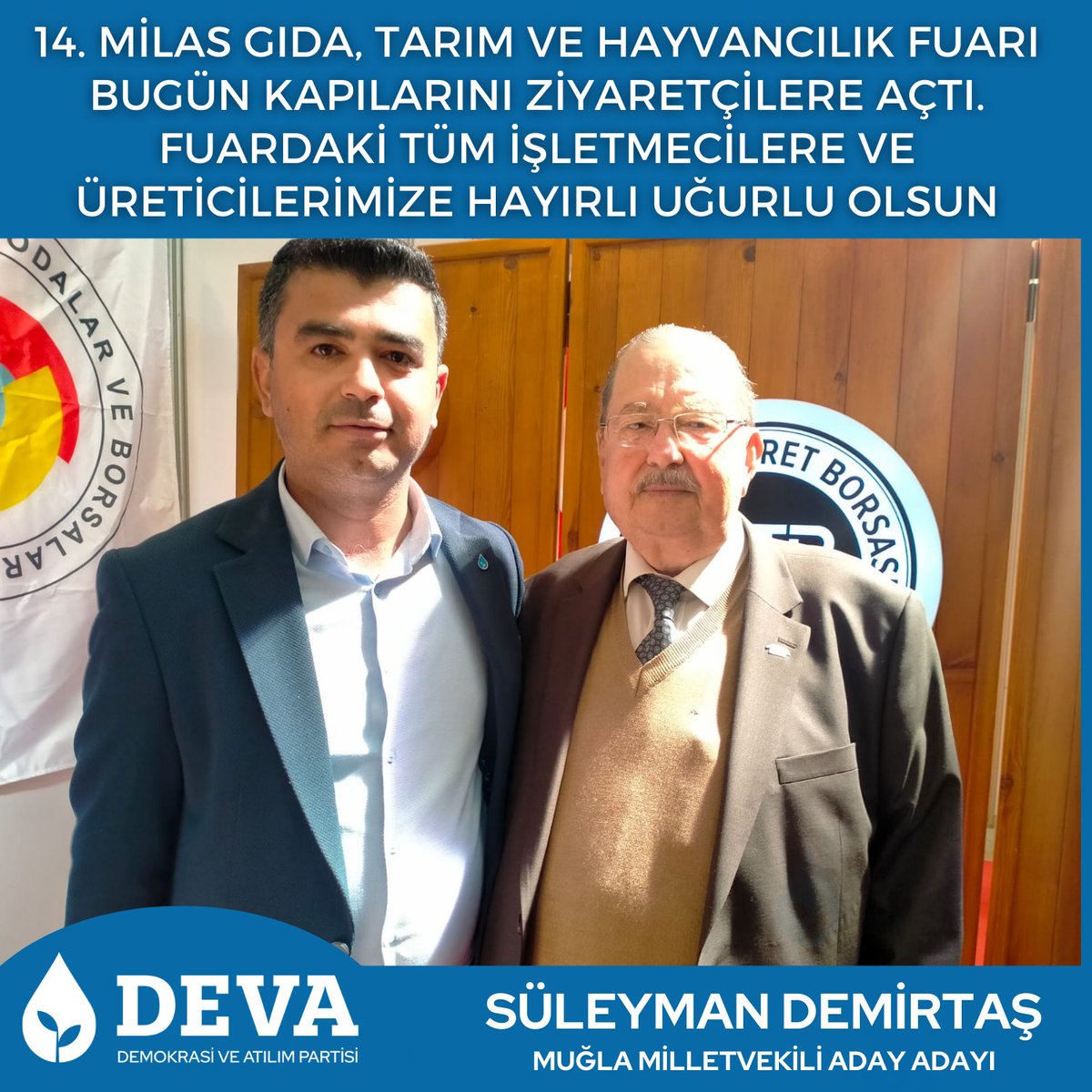 SlymnDmrts48's tweet photo. 14. Milas Gıda, Tarım ve Hayvancılık Fuarı bugün kapılarını ziyaretçilere açtı.
Fuardaki tüm işletmecilere ve üreticilerimize hayırlı uğurlu olsun.
#deva #devapartisi #devageliyor #devamugla https://t.co/S5pXNcrHUu