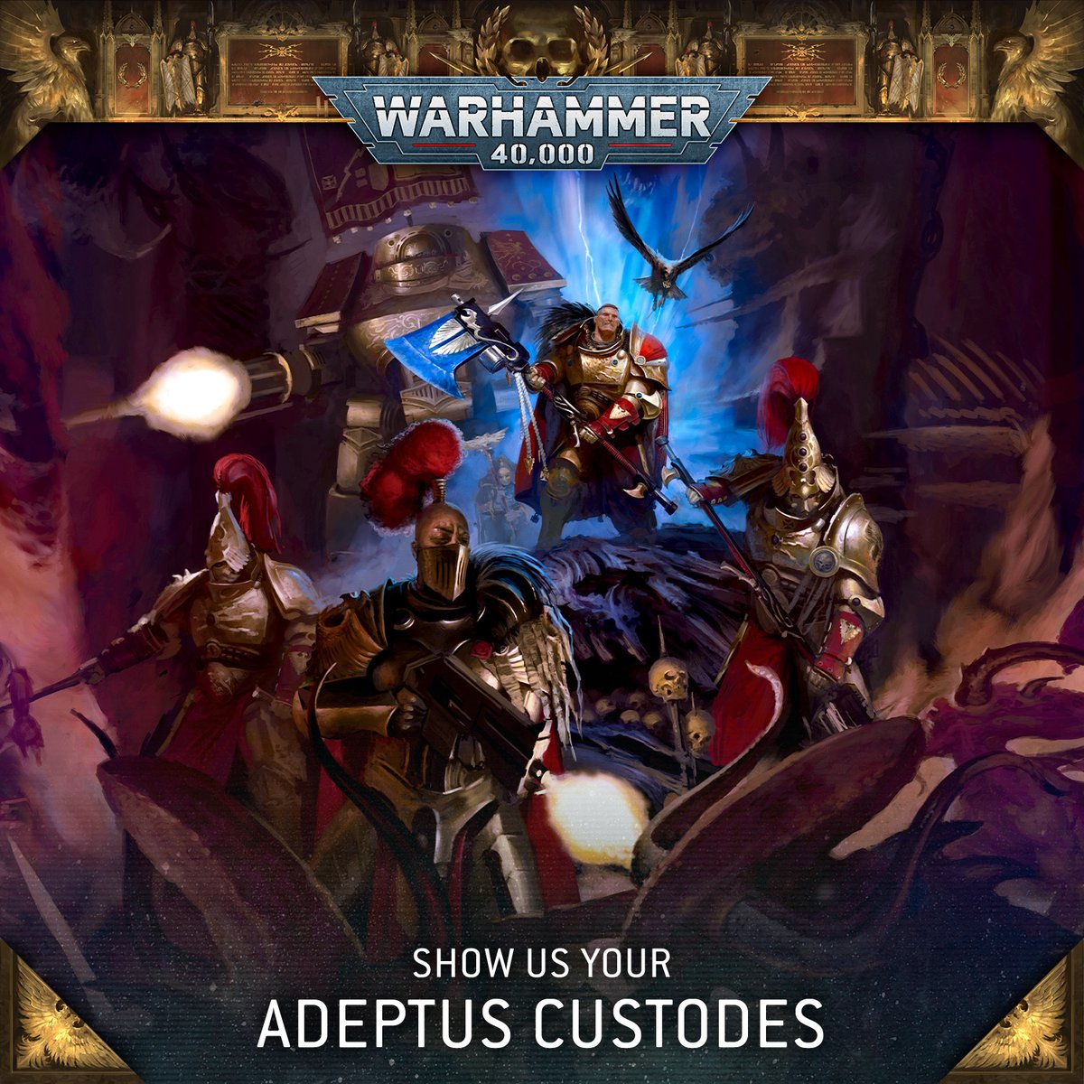 warhammer's tweet image. Are your golden boys ready to face up to the new Tyranid menace? Share them with us below.

#WarhammerCommunity