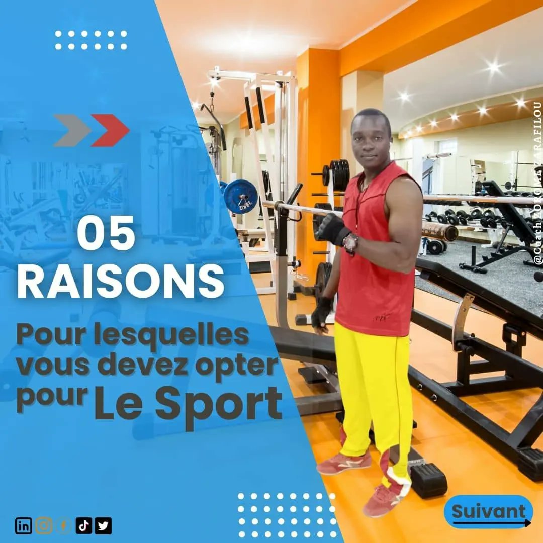 zarafilou's tweet photo. "Parceque le Sport est une #Passion pour nous, nous en faisons un #devoir d'apporter la #Santé et le #Bien_être à la population à travers cela"
#Coach_ZOROME🏋️🤸🏃🤼🥇 https://t.co/wdWJYb0esp