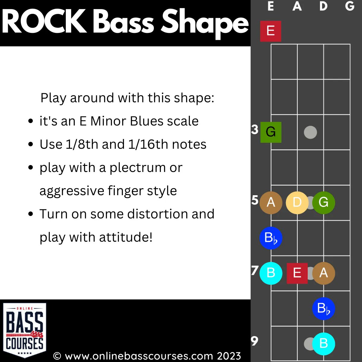 Here's a great shape for your rock bass riffs.

#rockbass