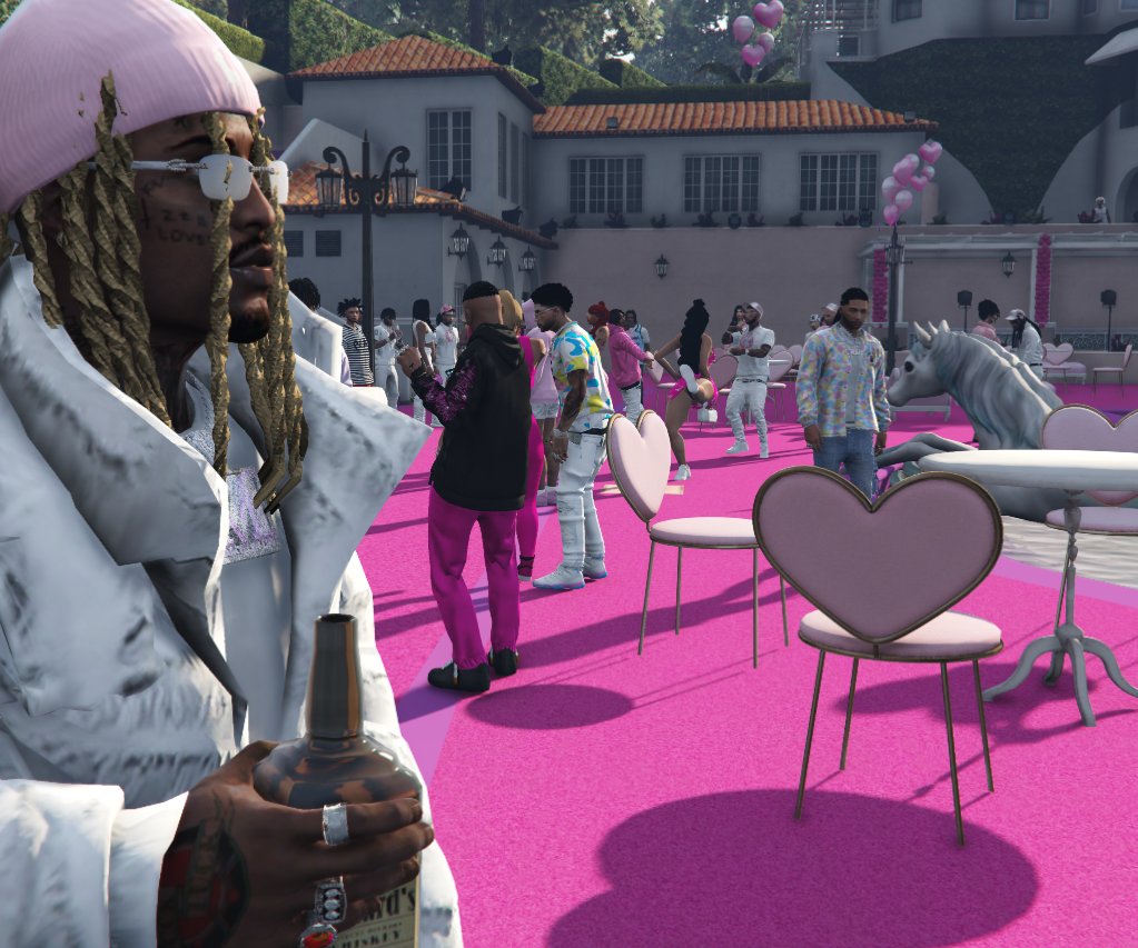adam_bacardi's tweet photo. Pink and white birthday party
๐ช ๐น๐บ ๐ก
x โโโโโโโโโ
x #21GN
x21GANG
x
x
x
x
X
X
#gtafiveonline
#gaming
#grandtheftauto5
#gta5online
#gta5rp
#GTARP
#gtav
#gtafive
#gta5phtography
#gtalifestyle
#fivemroleplay
#fiveM
#melroseave
#melroseaverp https://t.co/XCGeLHMuWx