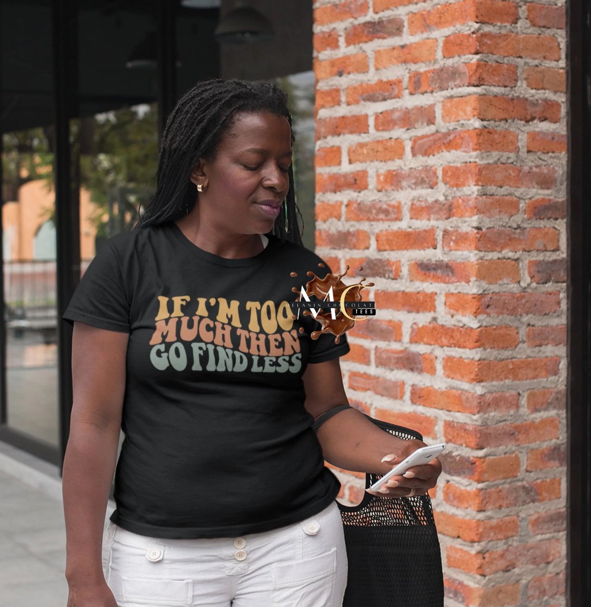 If I’m Too Much Go Find Less Tee 
.
.
.
#funnyshirt #funnytshirt #ifimtoomuchgofindless #blackmom #momshirt #graphictees #melaninchocolatetees #chocolatemelanintees