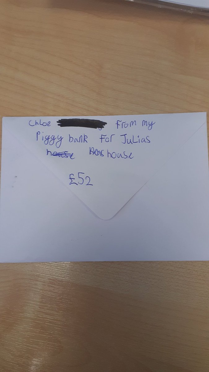 EastropInfant's tweet photo. We are very proud of all of our pupils, but this just blew us away this morning! 🙌Yesterday we introduced the children to  @JuliasHouseShop as part of our pledge to fundraise for Julia's House and join the @BigDogArtTrail #thinkBIG 
#kindness #generosity https://t.co/njZ2AHVdSC
