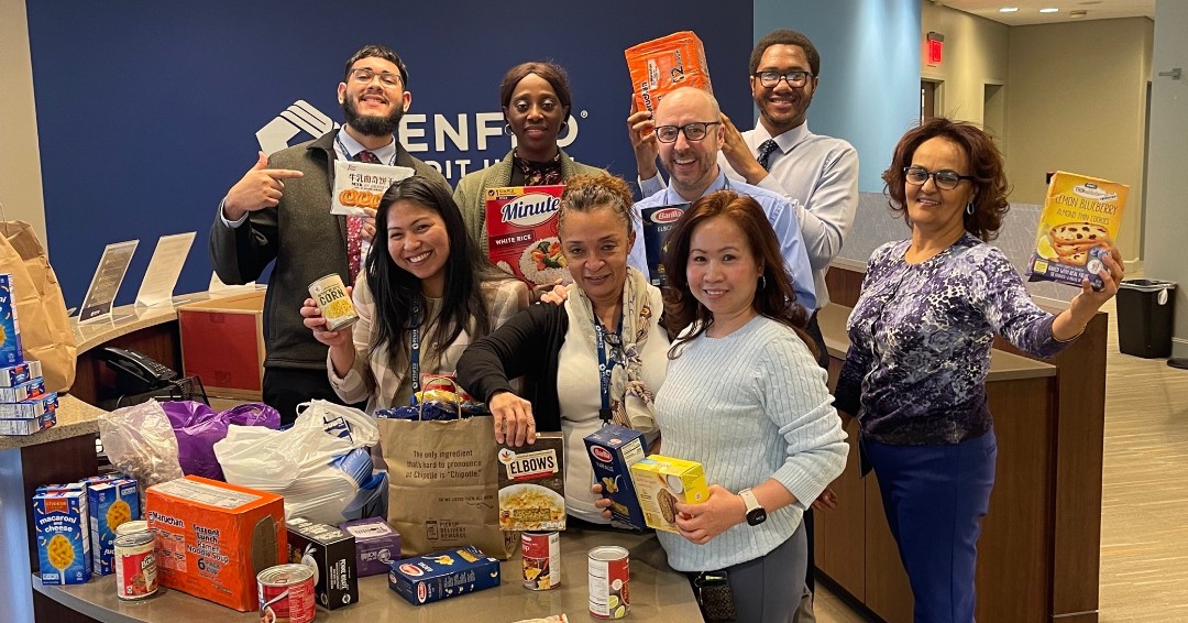 Here, there, and everywhere! Our team members nationwide collected items for their local food banks, donating hundreds of pounds of food to those in need. #Volunteer #Community #Donate Find your local food bank: feedingamerica.org/find-your-loca…