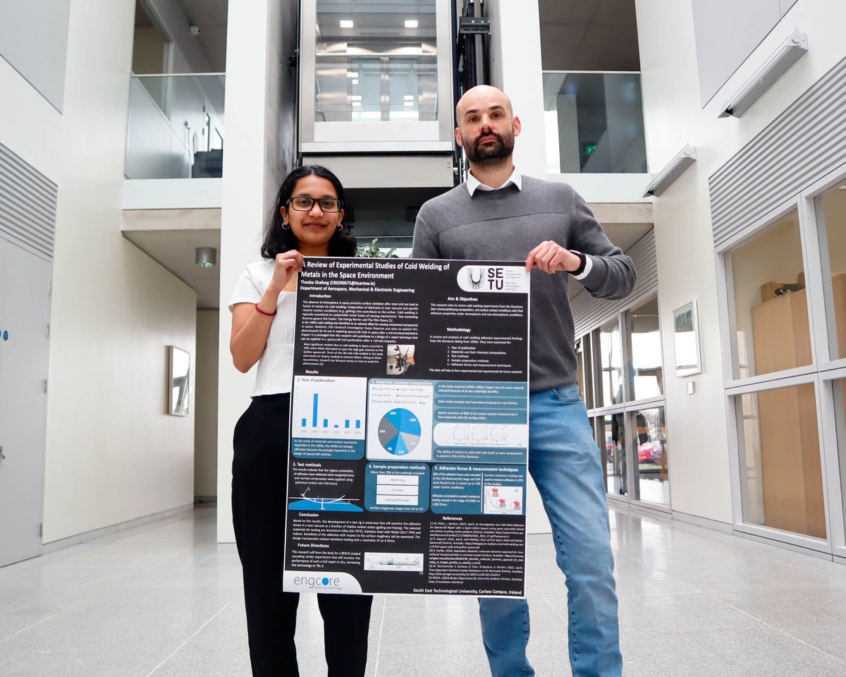 South East Technological University (@setuireland) on Twitter photo Well done to Theeba Shafeeg, Masters student from the Department of Aerospace & Mechanical Engineering, who recently won Best Poster Presentation at the International Congress on Advanced Material Sciences and Engineering 2023, held in Vienna. #SETU #InspiringFutures Well done to Theeba Shafeeg, Masters student from the Department of Aerospace & Mechanical Engineering, who recently won Best Poster Presentation at the International Congress on Advanced Material Sciences and Engineering 2023, held in Vienna. #SETU #InspiringFutures