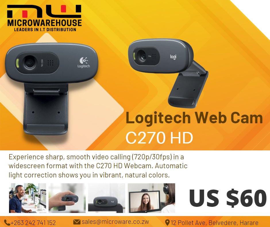MicroZW_sales's tweet photo. Experience sharp, smooth video calling (720p/30fps) in a widescreen format with the C270 HD Webcam. Automatic light correction shows you in vibrant, natural colors. https://t.co/VPRS4SwIjH