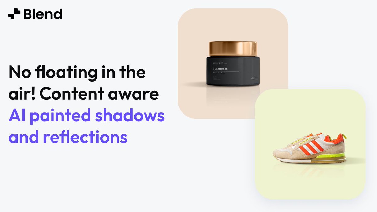 VishuKollapudi's tweet photo. ✨New model✨ Realistic Shadows on @TheBlendApp  - After removing the background from image, the next most tedious creative ops task is probably creating realistic shadows.

With perfect results in less than 1 sec, Realistic Shadows will save time and unlock a ton of creativity! https://t.co/C5jfJthaHo