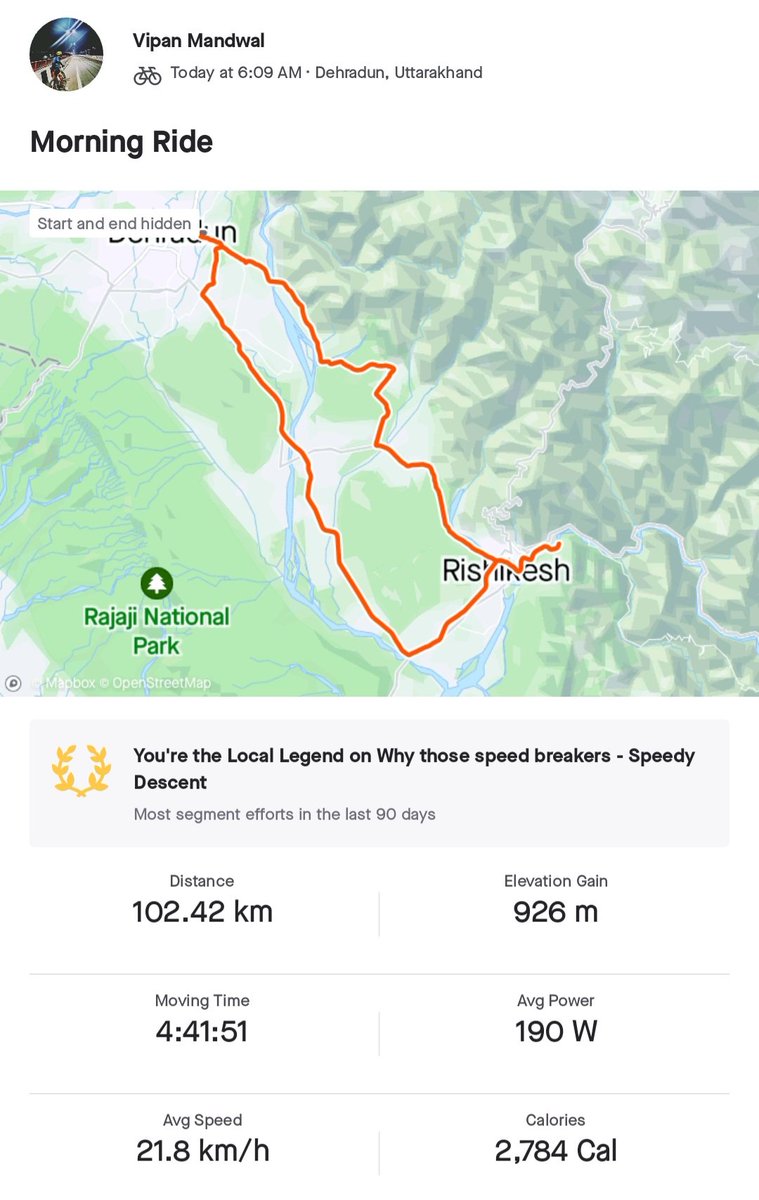 VMandwal's tweet photo. RamNavami Century Ride.😍
#reducemycarbonfootprint
#cyclinglife 
@basava_ias @dd_msydav https://t.co/IvJ4rNUQ3q