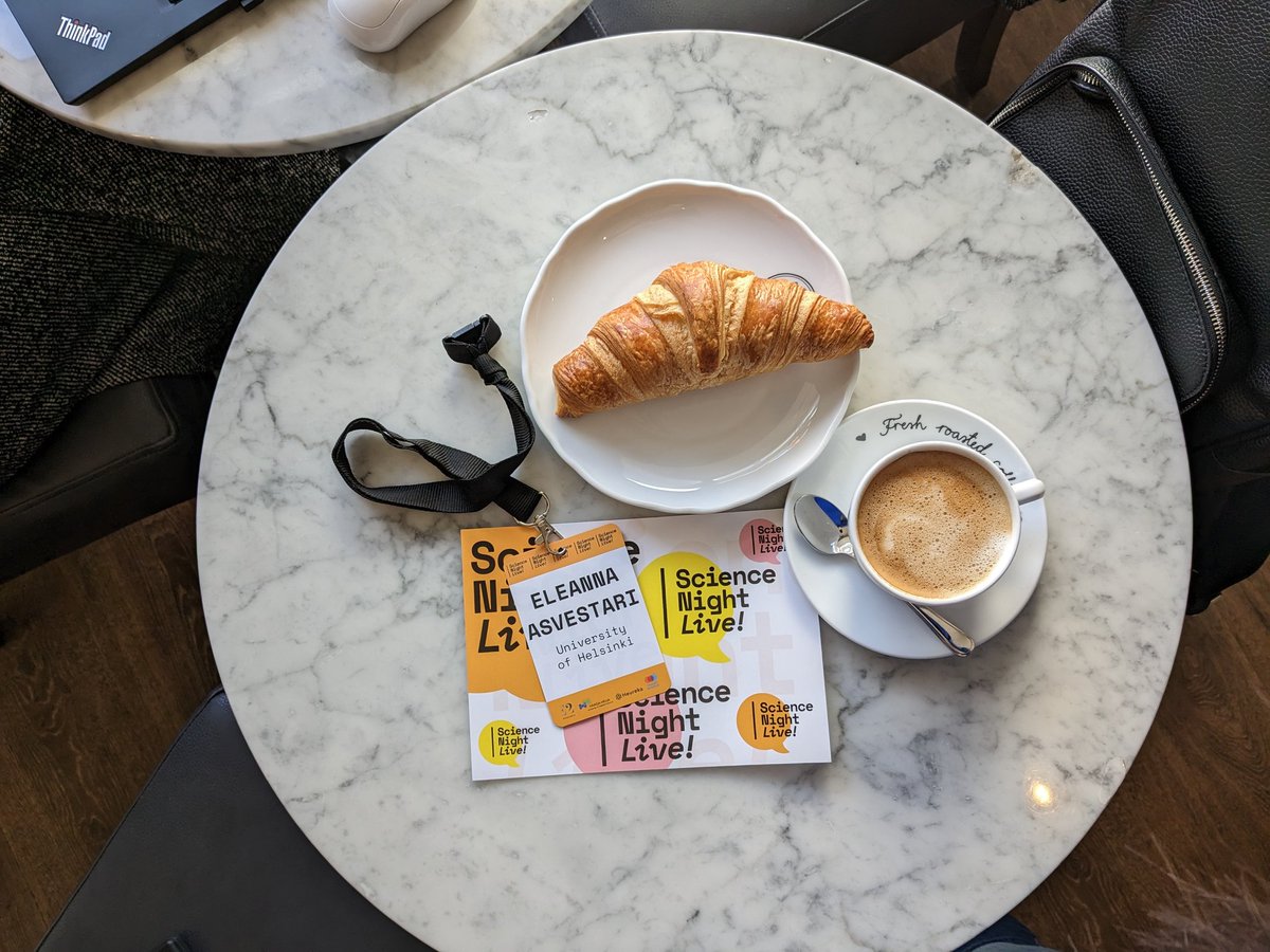 The morning after! I came second place <a href="/SciNightLIVE/">Science Night LIVE!</a> pitching competition <a href="/Heurekafi/">Heureka</a> last night and came home with a generous prize! Now I'm enjoying a recovering breakfast! It was so much fun! The stage really feels like second home to me 🫣