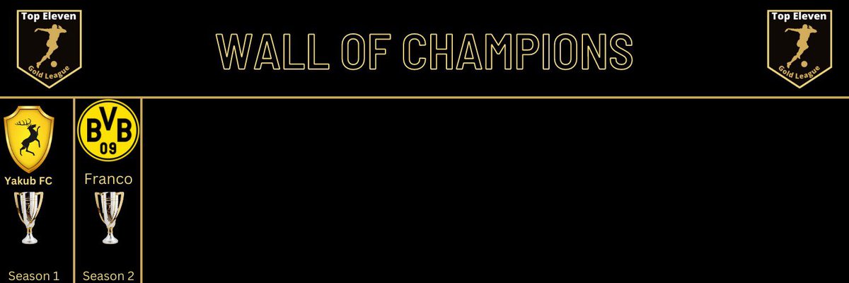 As season three approaches why not take a look at our new Wall Of Champions!

Who will become the third winner of the Top Eleven Gold League?