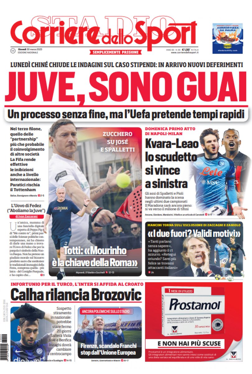 pisto_gol's tweet photo. PrimePagine #30marzo Ben svegliati⏰ https://t.co/fersnppDr5