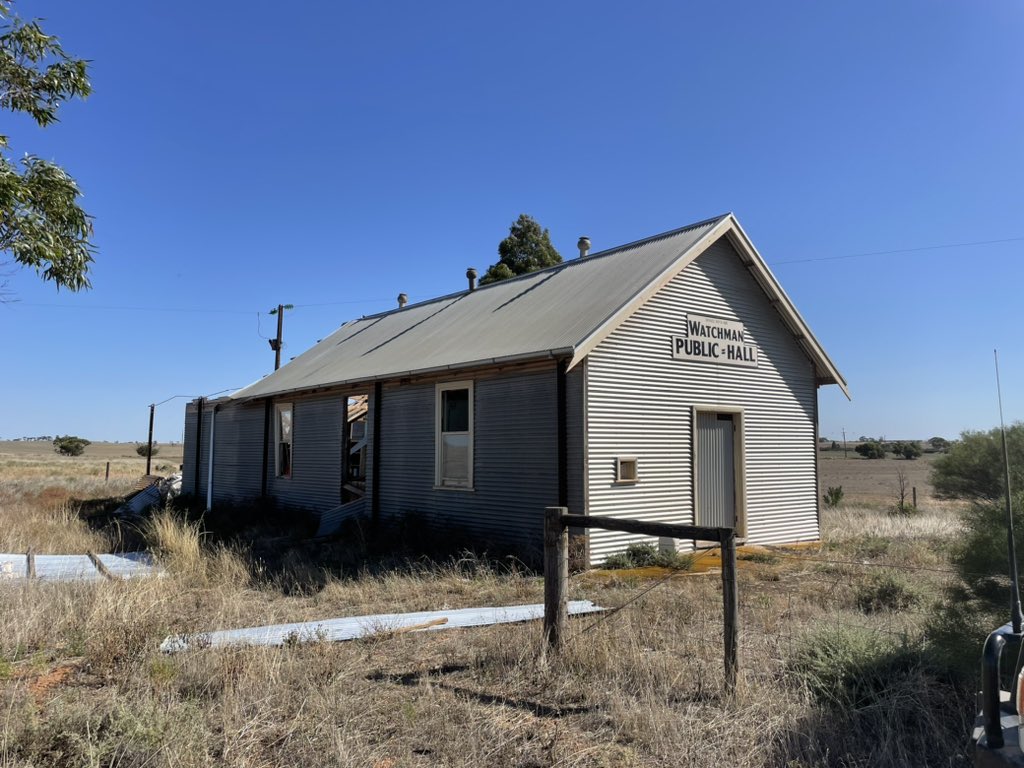 Preserving history.     After much consideration and consulting the previous generation the tough decision was made to demolish the Watchman Hall due to safety reasons but a history board and plaque stands where the hall once did.