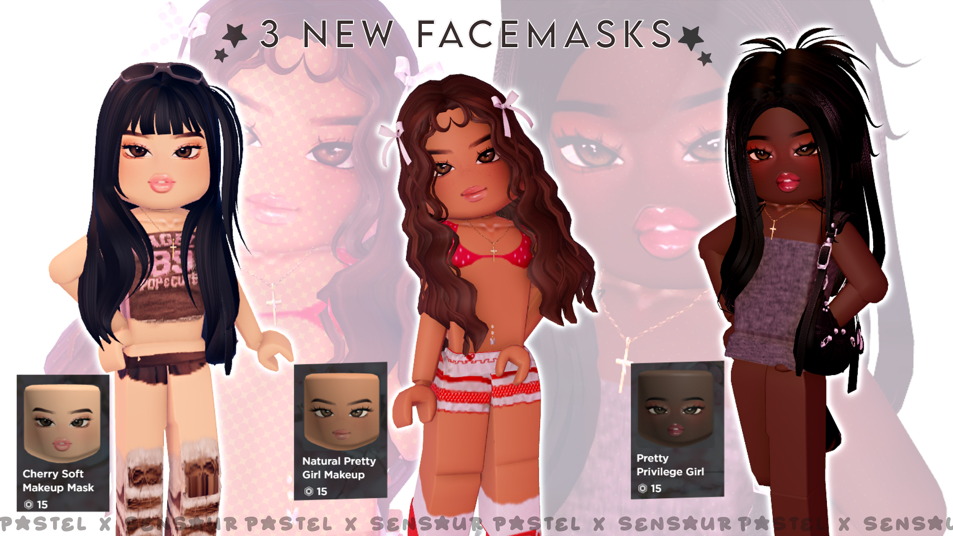 senzie 🐰 on X: 💄sensaur x @pastelicheart makeup set! 3 new cute