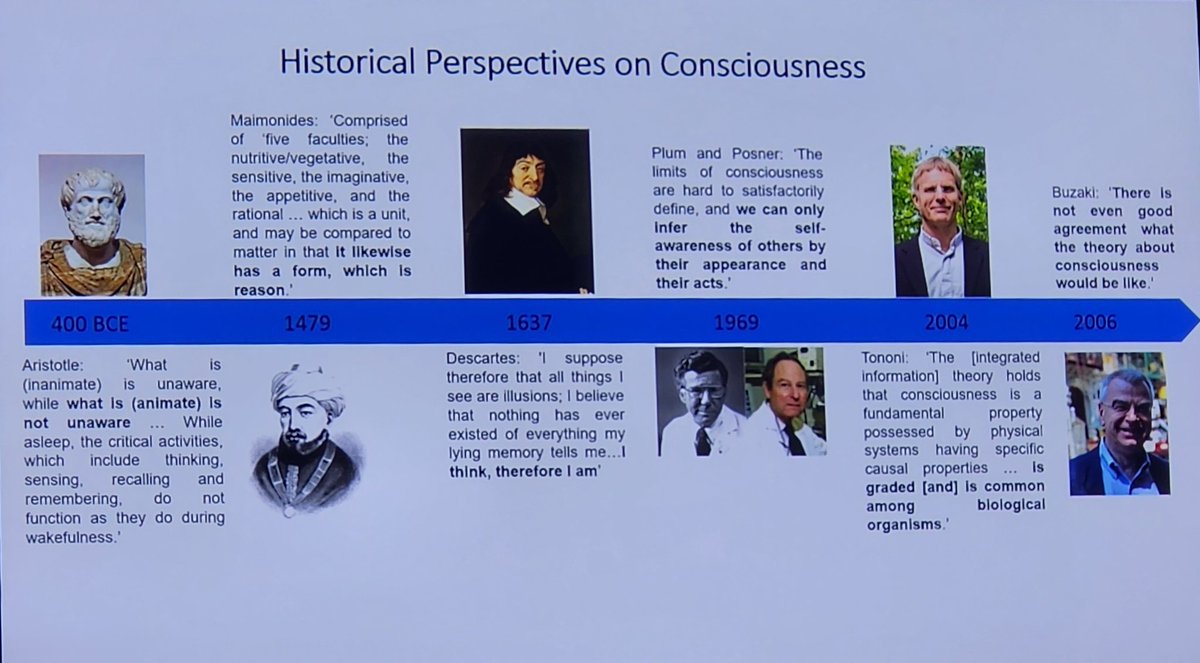 Plenary session on #DisordersOfConsciousness #DOC by @YelenaBodien @MGHNeuroSci this morning @I_B_I_A. Starts with quick historical review! #IBIA23 #BIAM23 @AANmember @ACRMtweets @TheNewANA1 @AAPMR @SMuehlschMD @ComaRecoveryLab @PNCRGtweets @courtrob89 @KevinBickart @DavidLBrody1