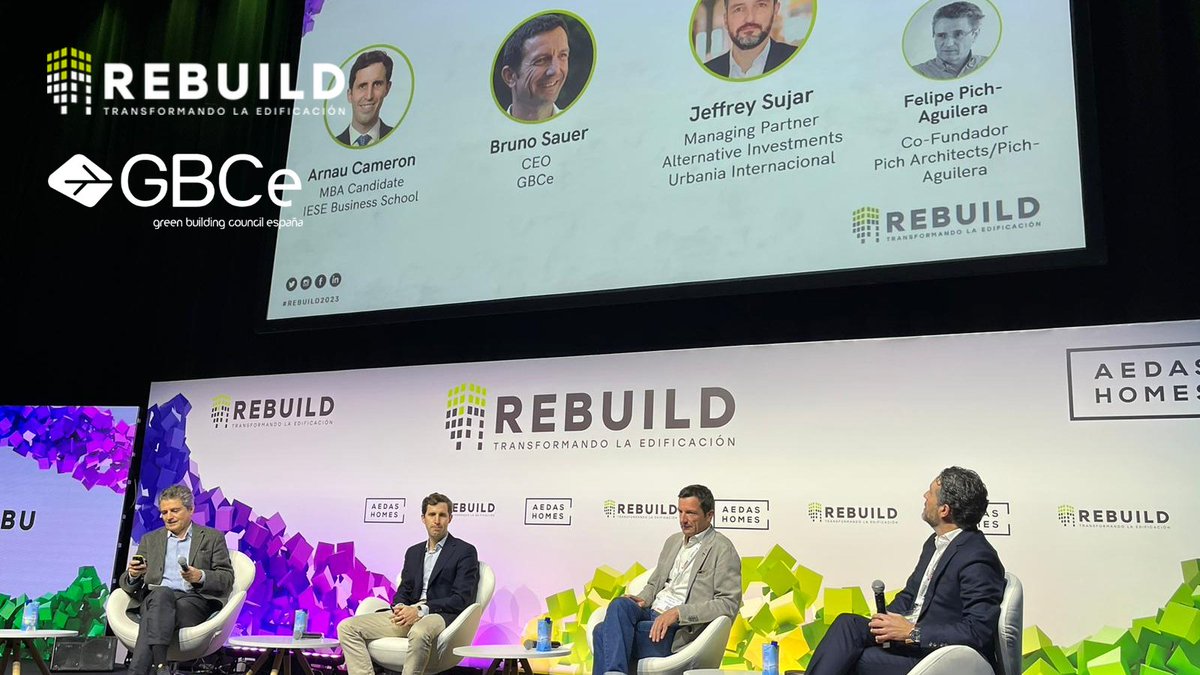 GBCEs's tweet photo. Cerramos nuestro paso por @rebuildexpo con la participación de nuestro co-director, Bruno Sauer, en la jornada sobre #Materiales, organizada por @PICHarchitects. https://t.co/3hBts895HM