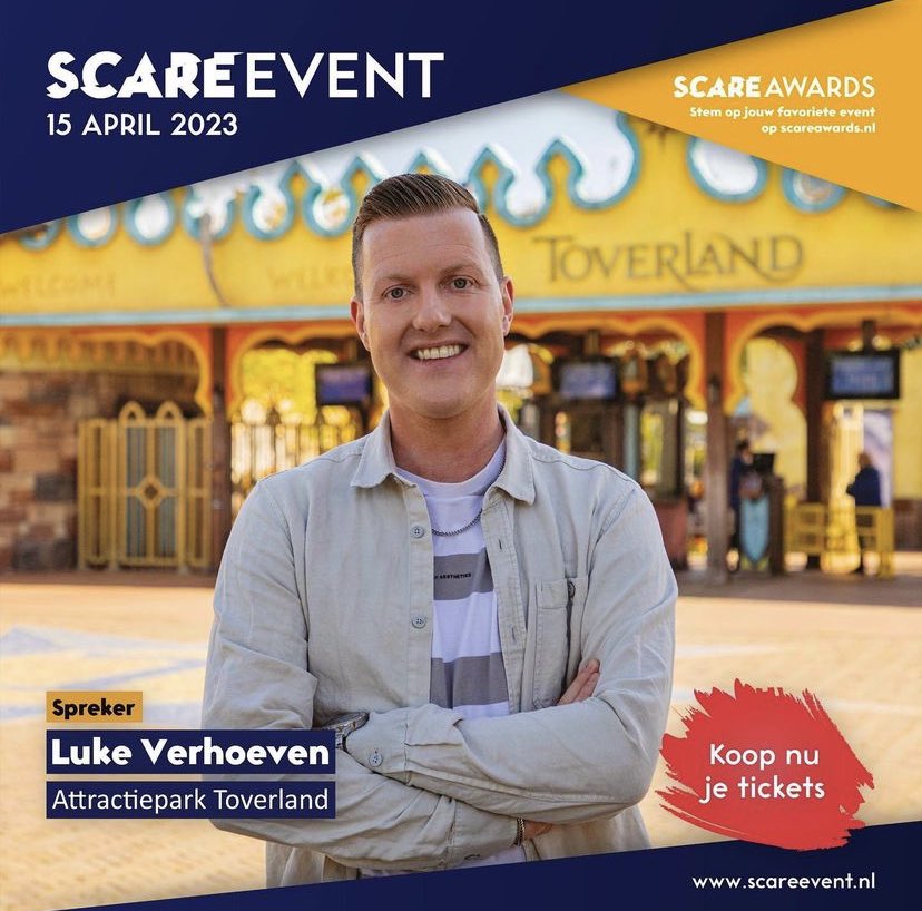 Wil je alles weten over Halloween in Attractiepark Toverland? Manager Entertainment Luke Verhoeven geeft een presentatie tijdens het Scare Event. Meer informatie: scareevent.nl