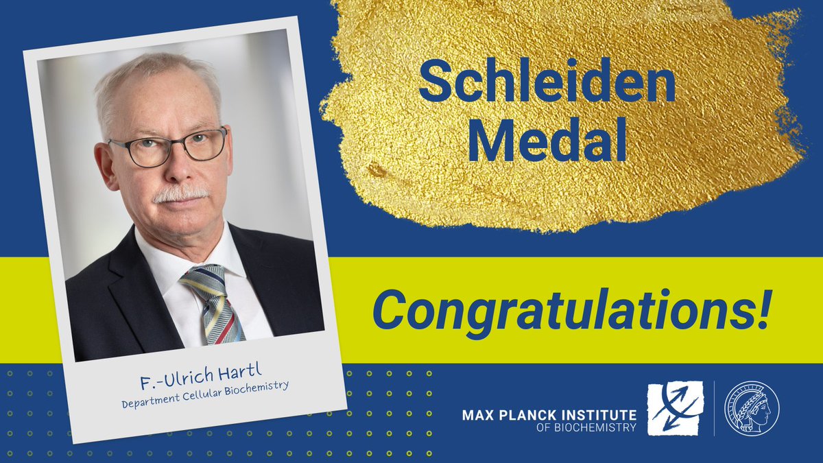 📣 Great News!

F.-Ulrich Hartl will be honoured with the #SchleidenMedal by <a href="/Leopoldina/">Nationale Akademie der Wissenschaften Leopoldina</a>, the National German Society of Science, for his contributions to the understanding of cellular #ProteinFolding! #chaperones

Congratulations! 🎉

➡️ press release: biochem.mpg.de/franz-ulrich-h…