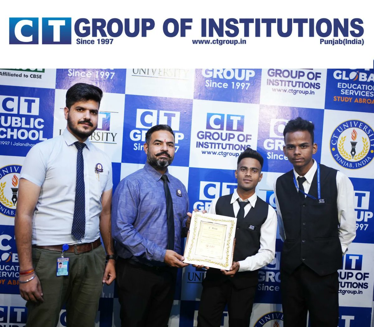 CTGroupshahpur's tweet photo. Rohit Prasad and Robin Singh of BHMCT 2nd Sem CT Institute of Hospitality Management bagged 1st prize in Food &amp; Nutrition Show organized by Pushpa Gujral Science City.

#ctgroup #shahpur #bestcollege #jalandhar #punjab #festevent #ctshahpur #ctevent #ctfamily #hm #sciencecity https://t.co/5fS9jlBs4H