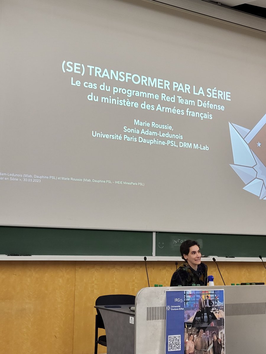 "(Se) transformer par la série - Le cas du programme Red Team Défense du ministère des Armées français" (Marie Roussie et Sonia Adam-Ledunois <a href="/DrmDauphine/">DRM DAUPHINE</a> <a href="/Team_MLab/">M-Lab</a>)